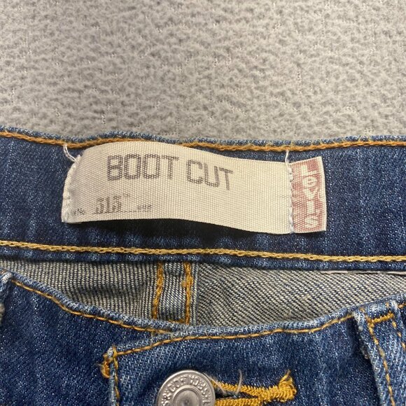 Levis 515 Jeans 6S Blue Denim Superlow Bootcut Embroidered Womens 30x29‎ EUC - Picture 3 of 12